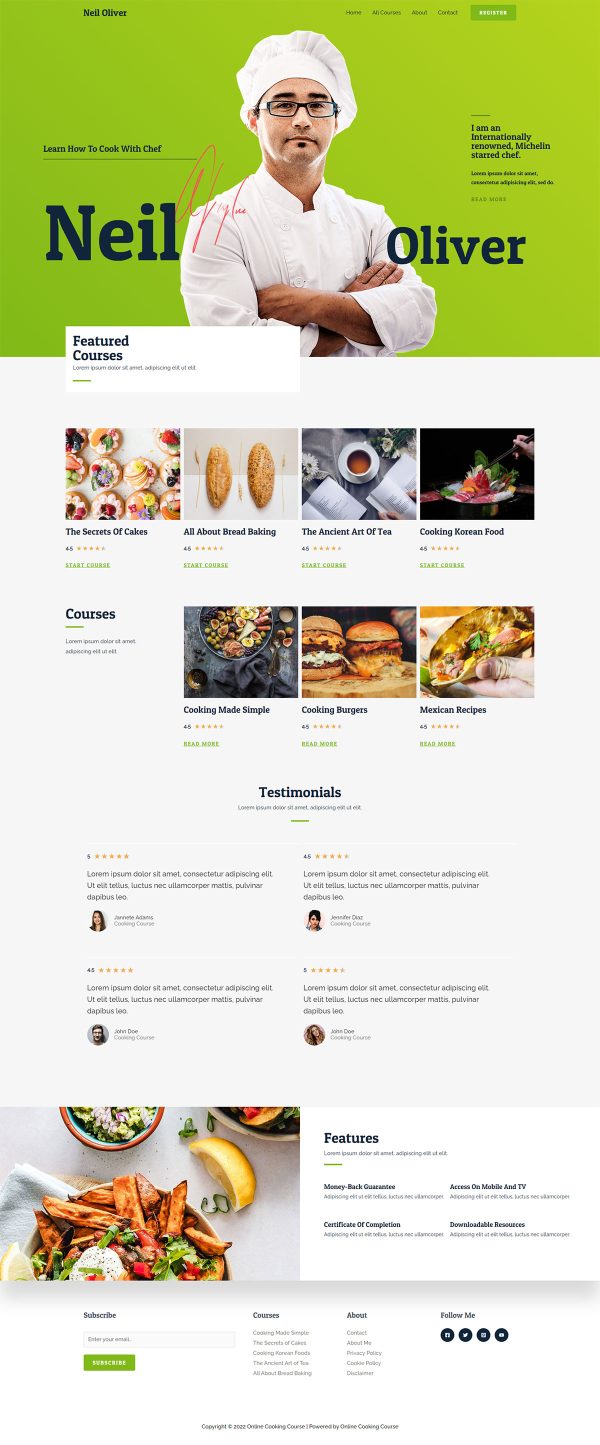 Online Cooking Course